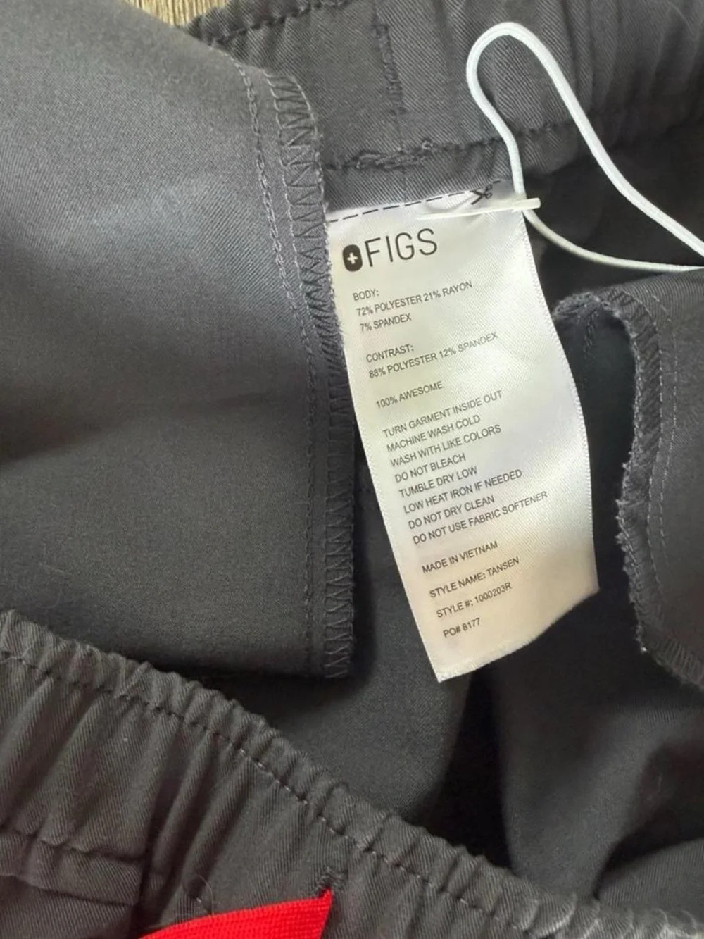 FIGS Dark Gray Women’s Scrub Pants, Technical Collection, Size Medium NWOT